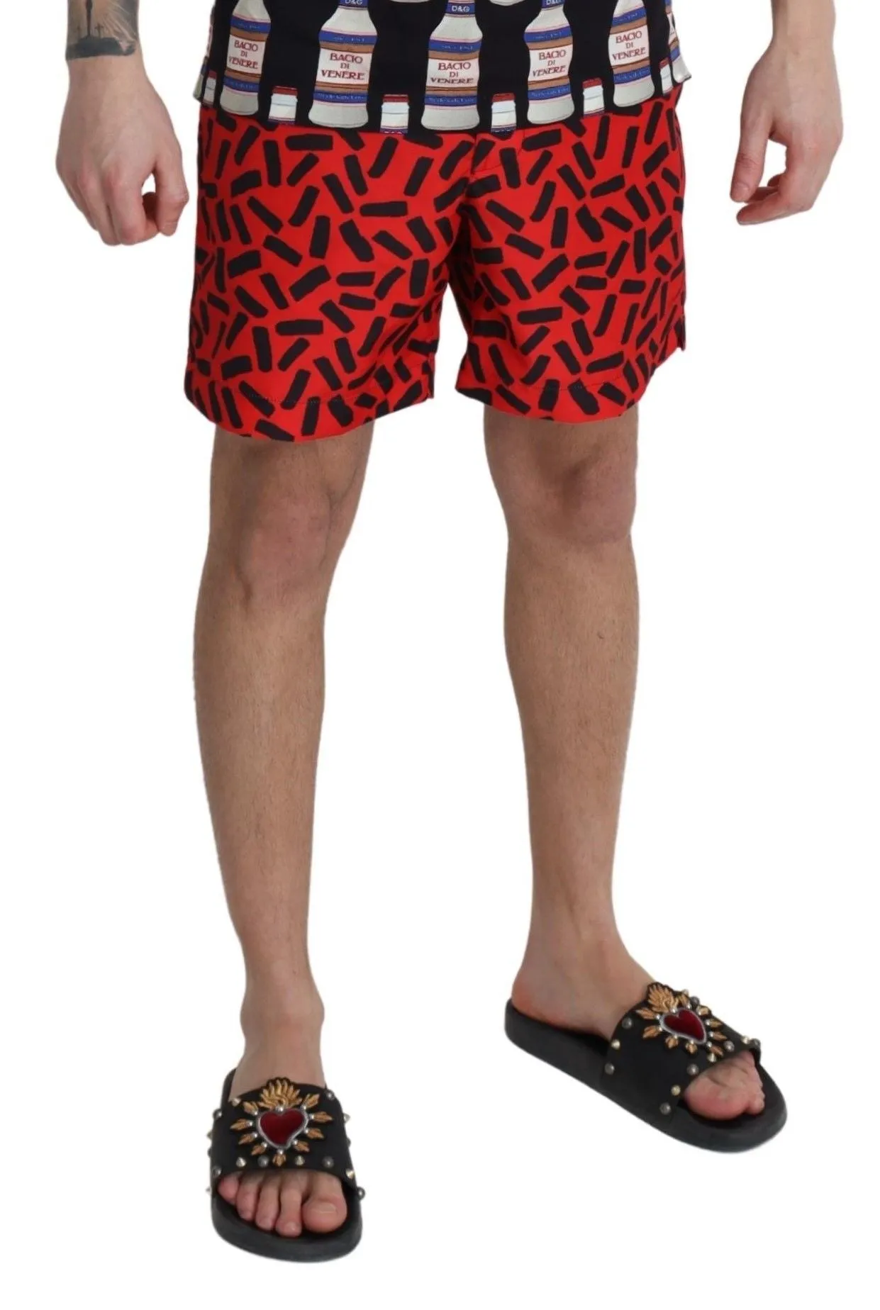 Chic Red Swim Trunks Boxer Shorts sold by Louxly product image thumbnail 4