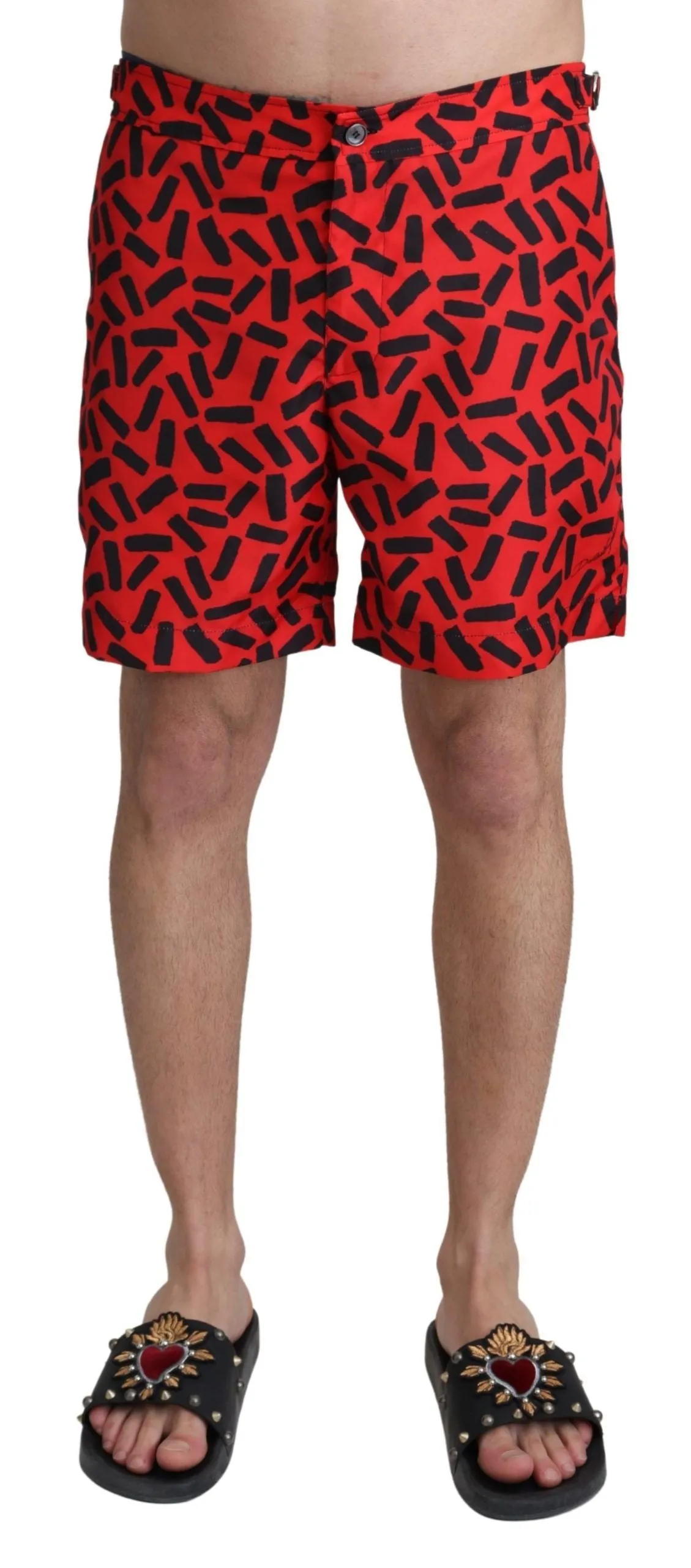 Chic Red Swim Trunks Boxer Shorts sold by Louxly