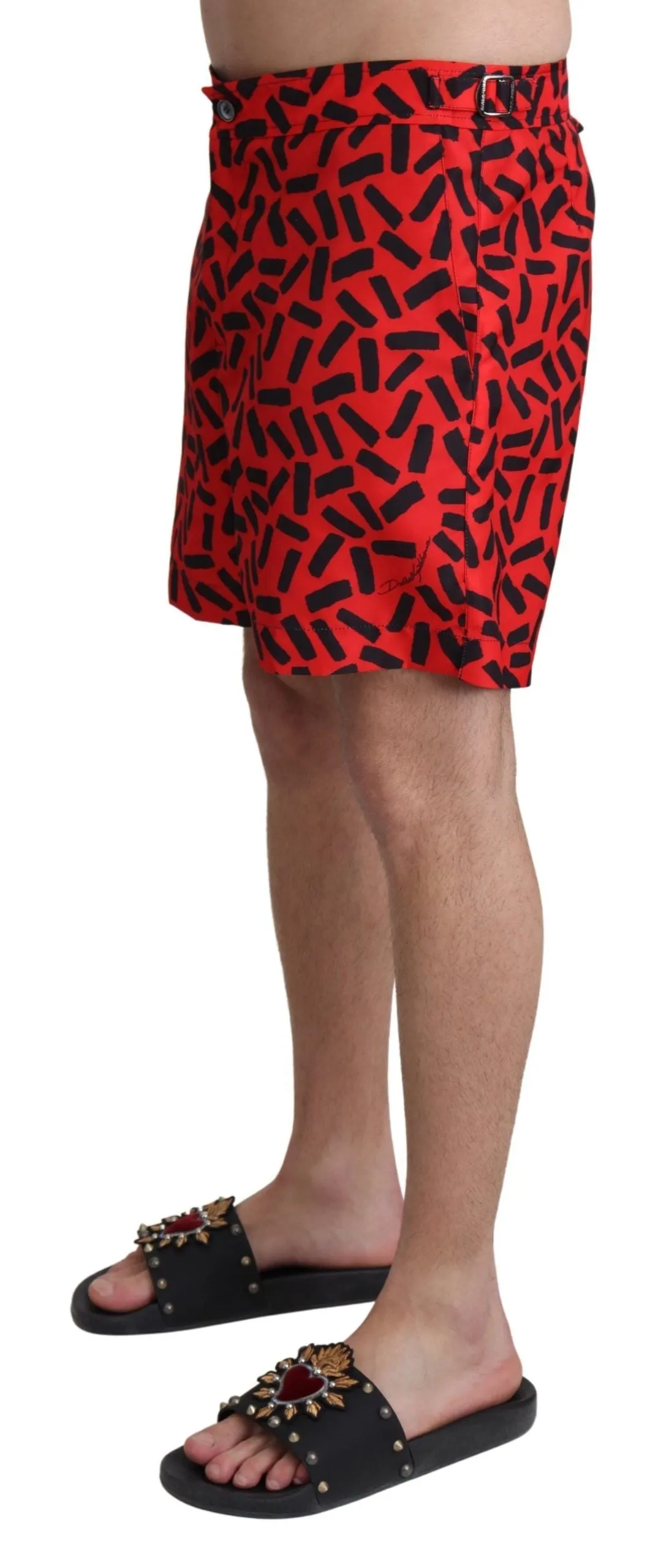 Chic Red Swim Trunks Boxer Shorts sold by Louxly product image thumbnail 2