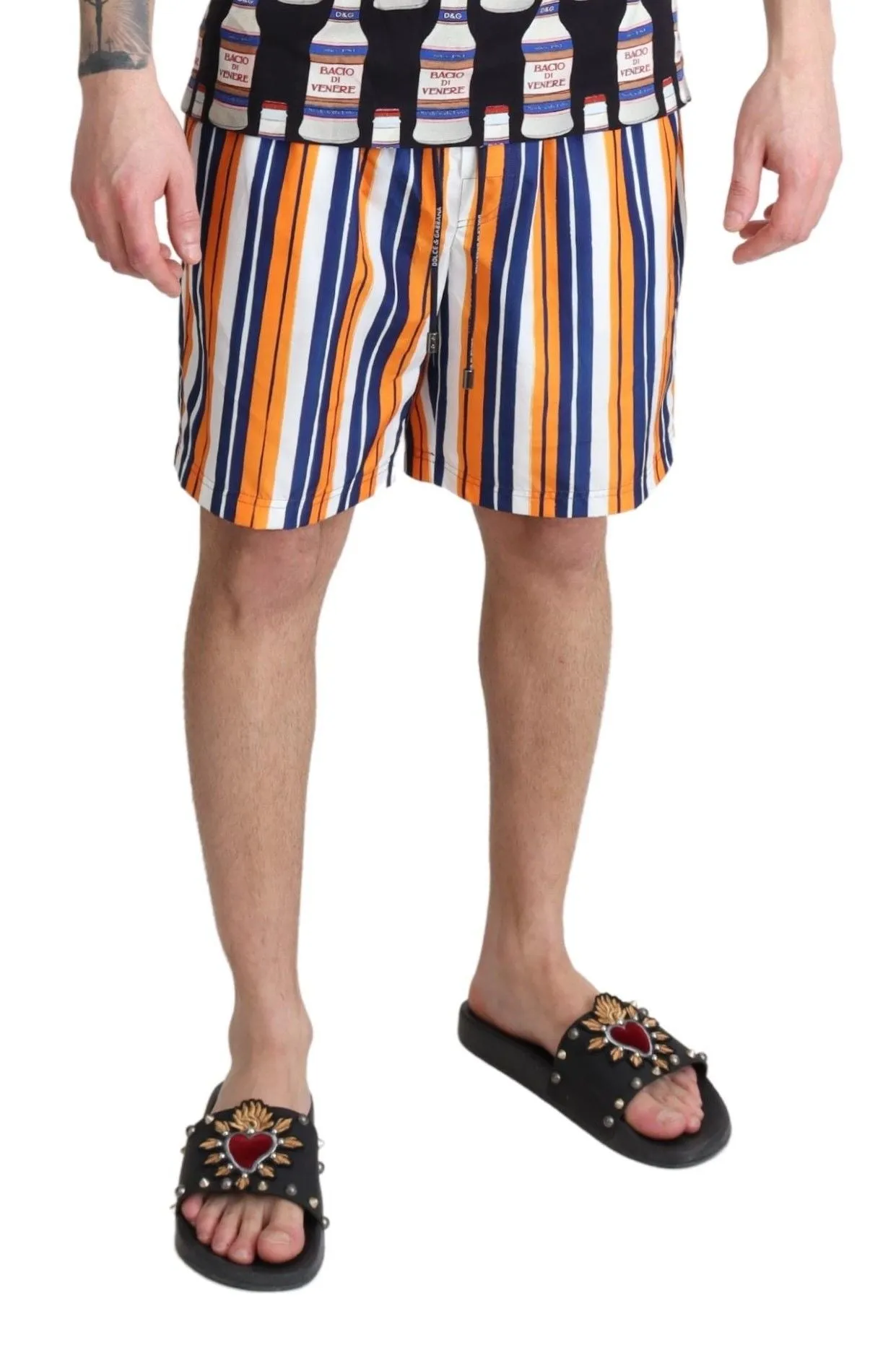 Multicolor Striped Swim Shorts Trunks sold by Louxly product image thumbnail 4