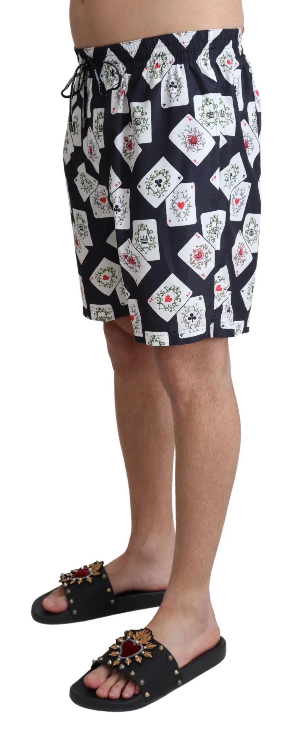 Multicolor Card Deck Printed Swim Trunks sold by Louxly product image thumbnail 2