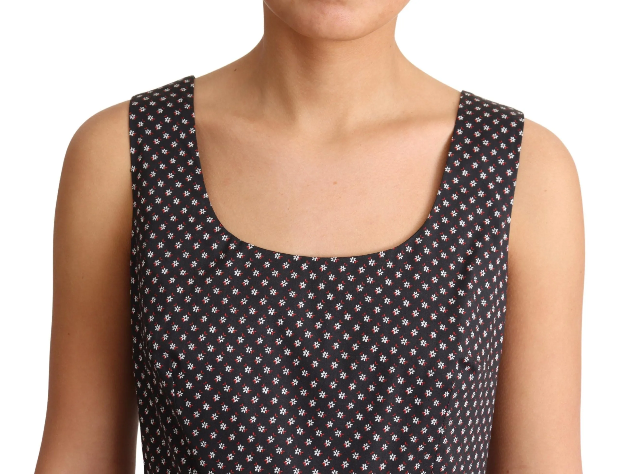 Elegant Floral A-Line Sleeveless Dress sold by Louxly product image thumbnail 5