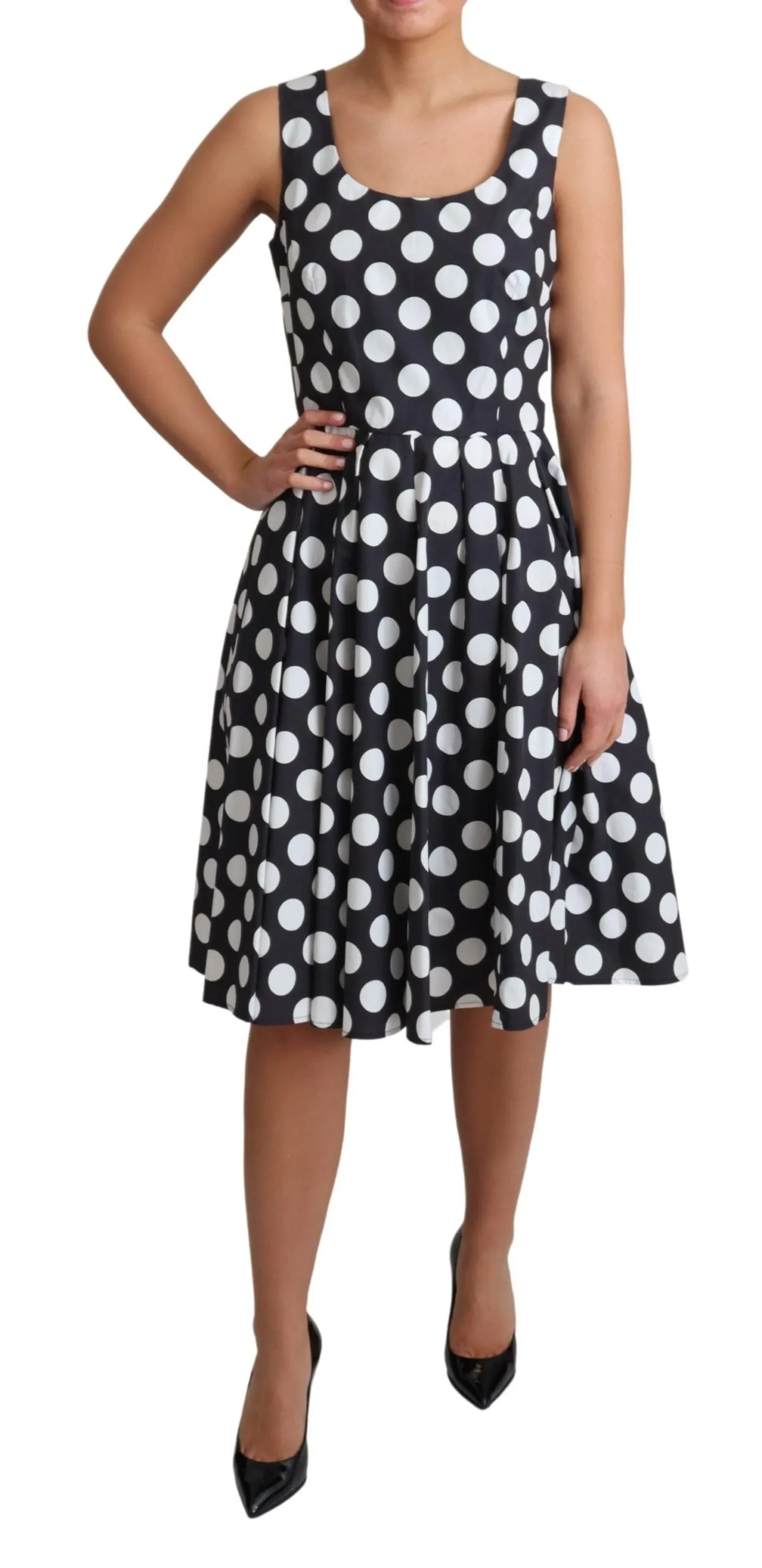 Polka Dot Sleeveless A-Line Dress sold by Louxly product image thumbnail 2