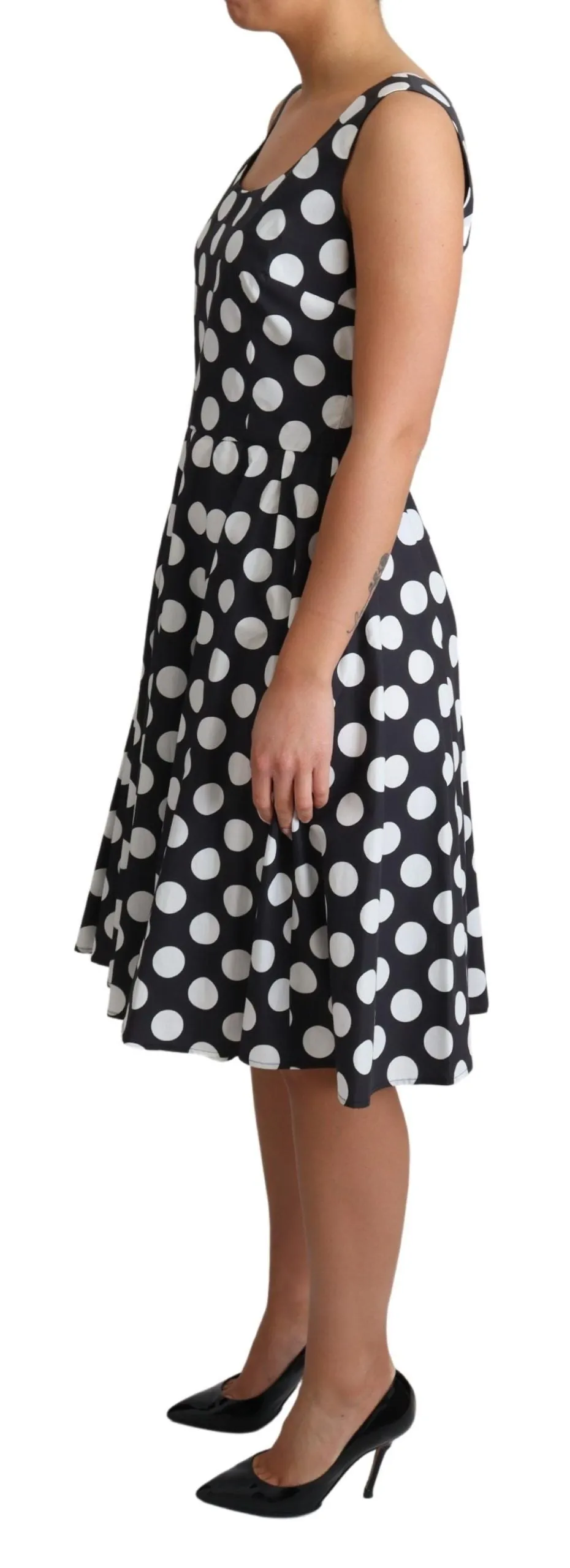 Polka Dot Sleeveless A-Line Dress sold by Louxly product image thumbnail 3