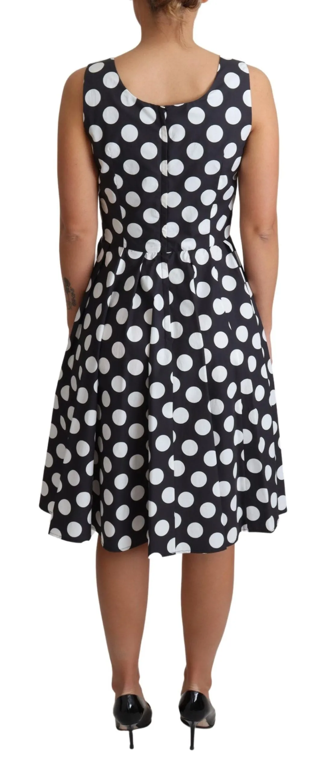 Polka Dot Sleeveless A-Line Dress sold by Louxly product image thumbnail 4