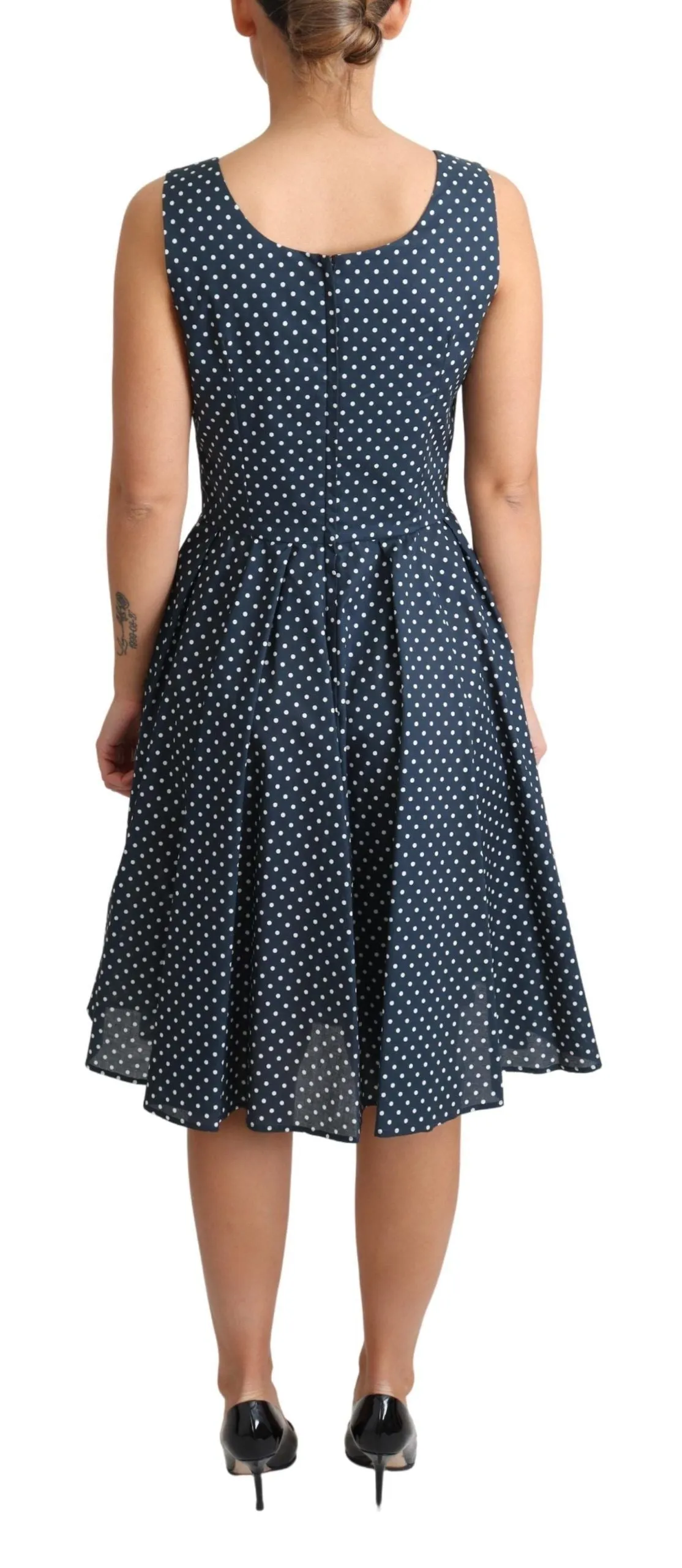 Polka Dot Sleeveless A-Line Dress sold by Louxly product image thumbnail 3