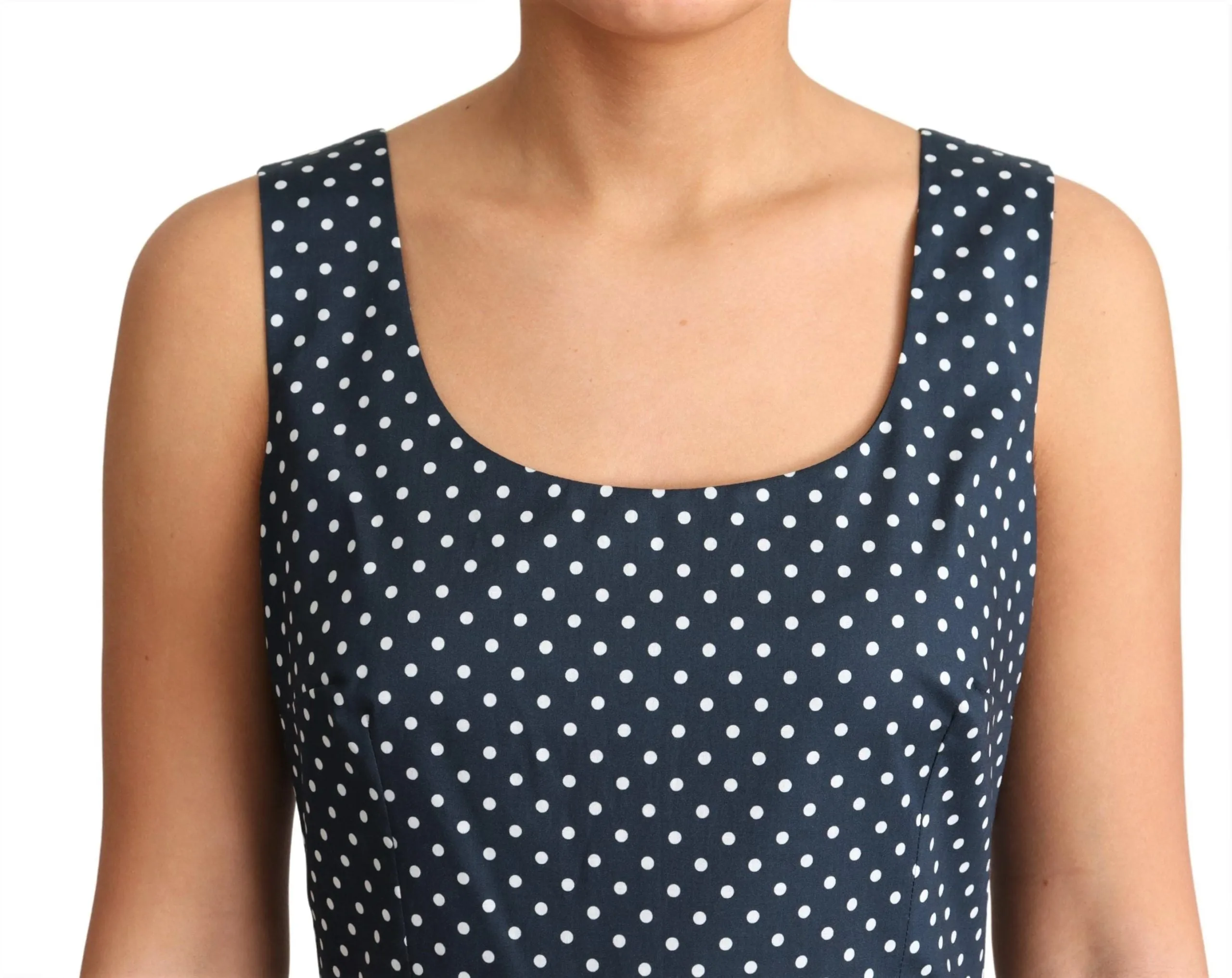 Polka Dot Sleeveless A-Line Dress sold by Louxly product image thumbnail 4