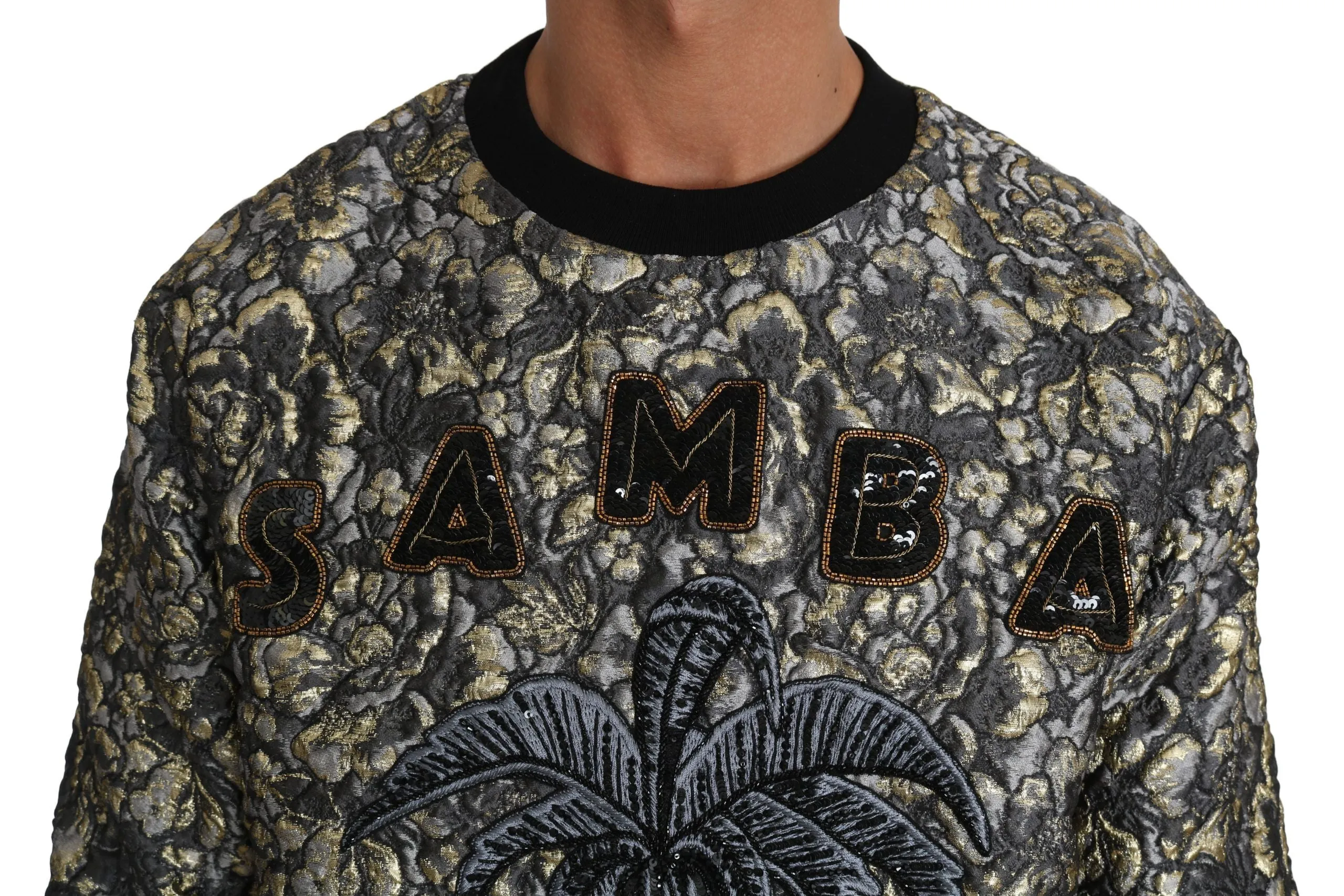 Samba Jacquard Palm Crewneck Sweater sold by Louxly product image thumbnail 4