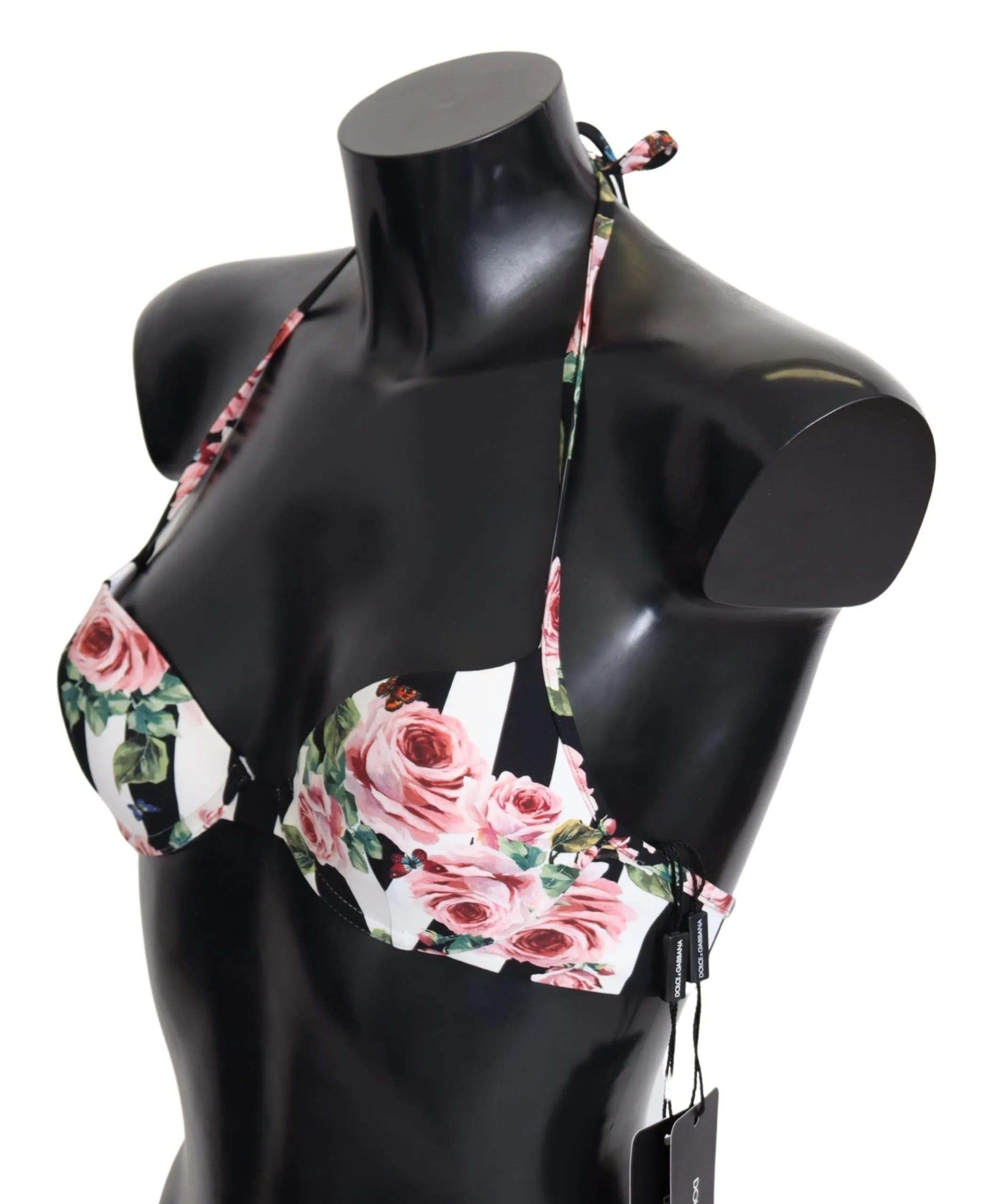 Chic Rose Print Bikini Top for Elegant Beach Days sold by Louxly product image thumbnail 4
