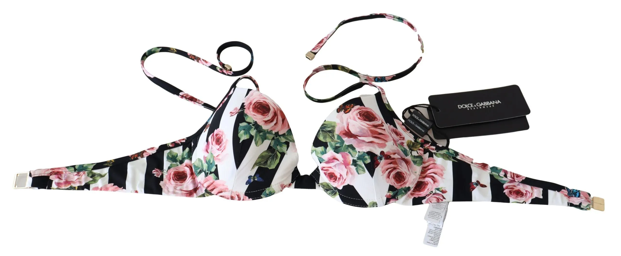 Chic Rose Print Bikini Top for Elegant Beach Days sold by Louxly product image thumbnail 3