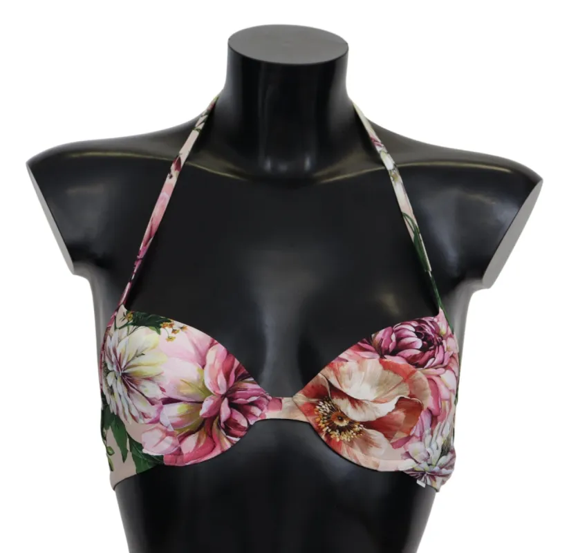 Floral Elegance Elastic Bikini Top sold by Louxly