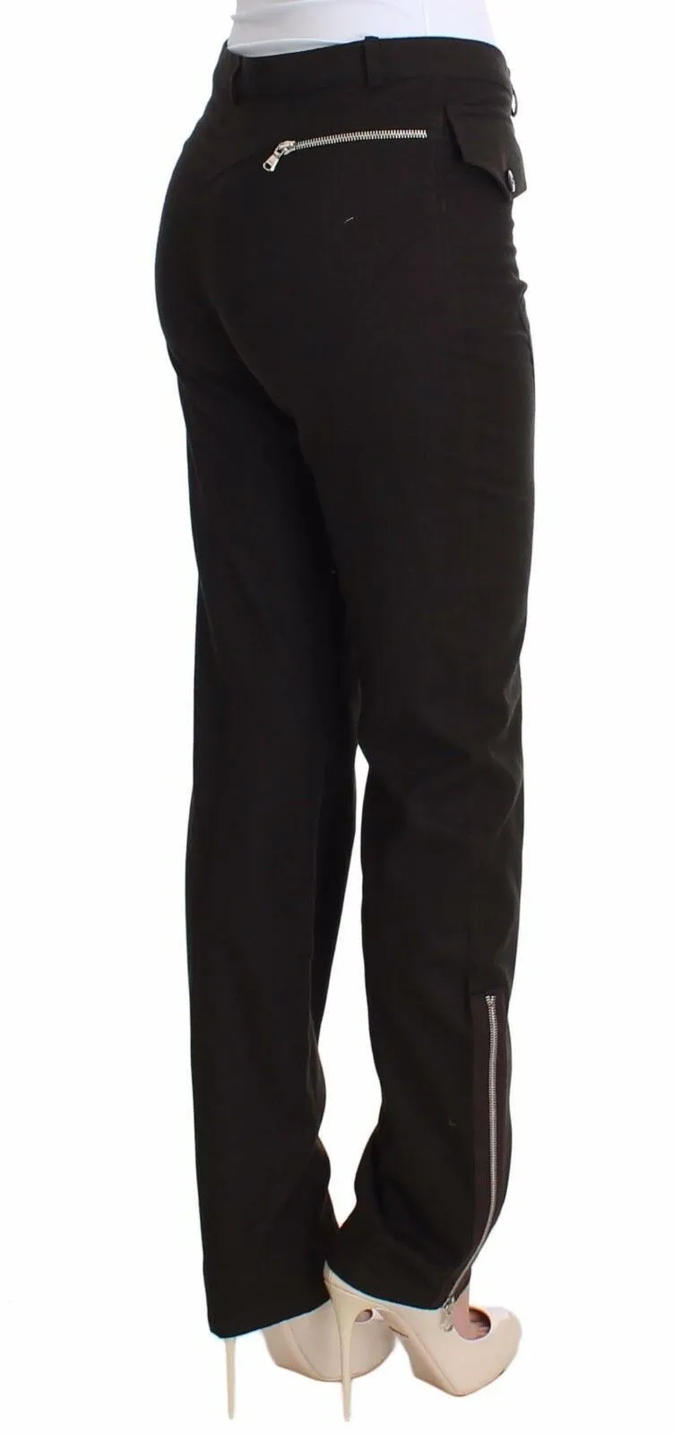 Elegant Casual Brown Wool Pants sold by Louxly product image thumbnail 3