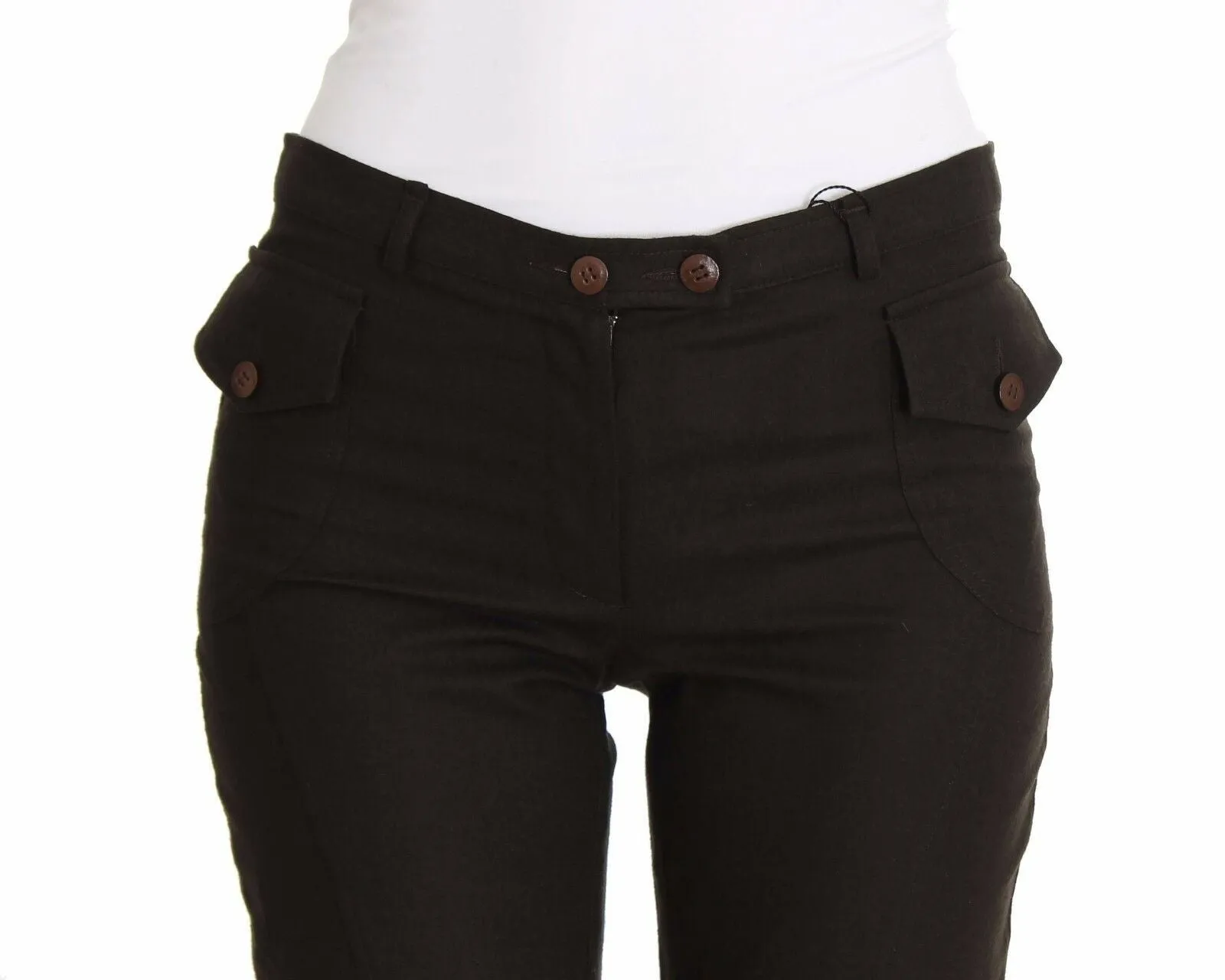 Elegant Casual Brown Wool Pants sold by Louxly product image thumbnail 4