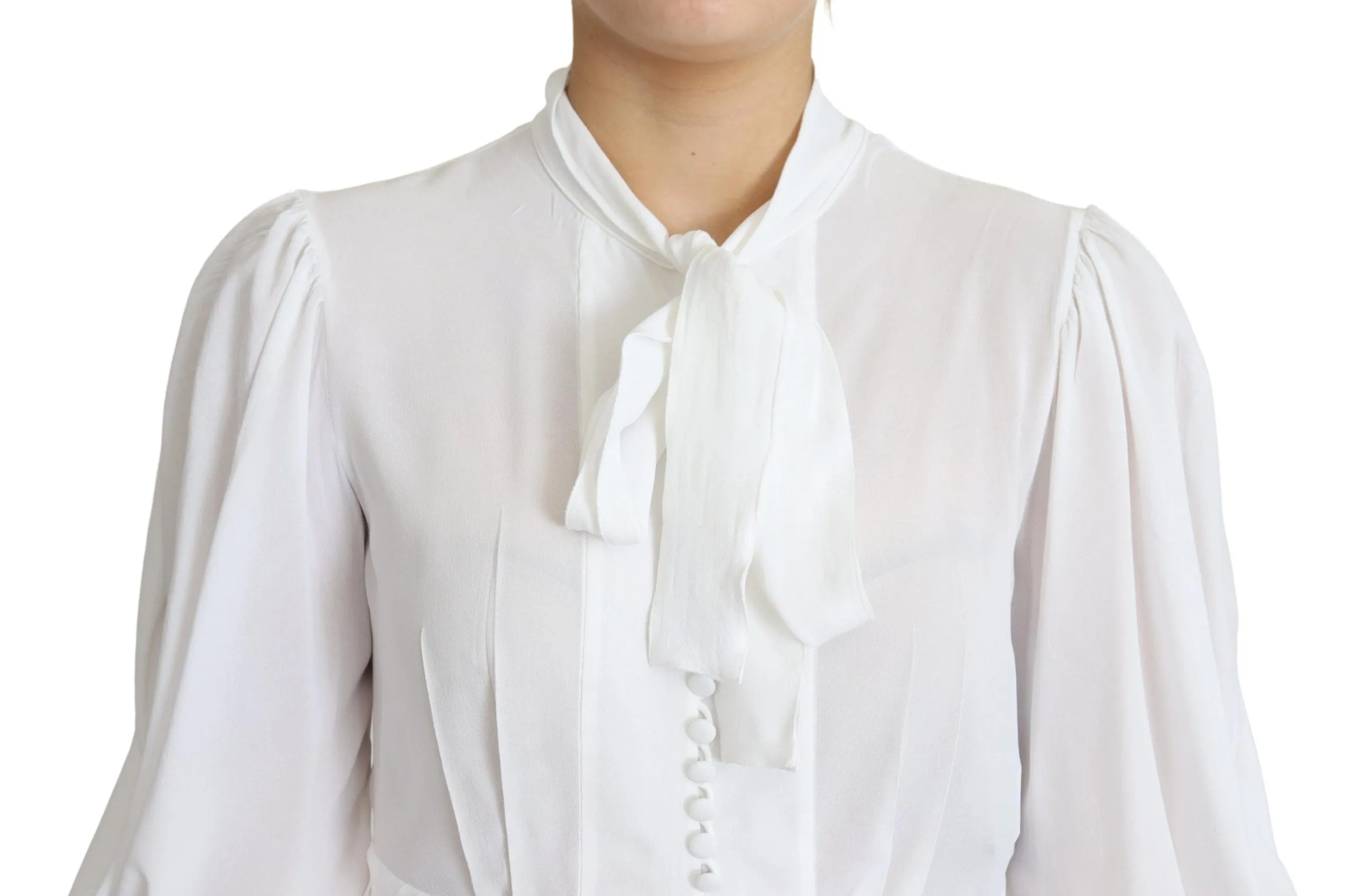 Elegant Snow-White Viscose Blouse sold by Louxly product image thumbnail 3