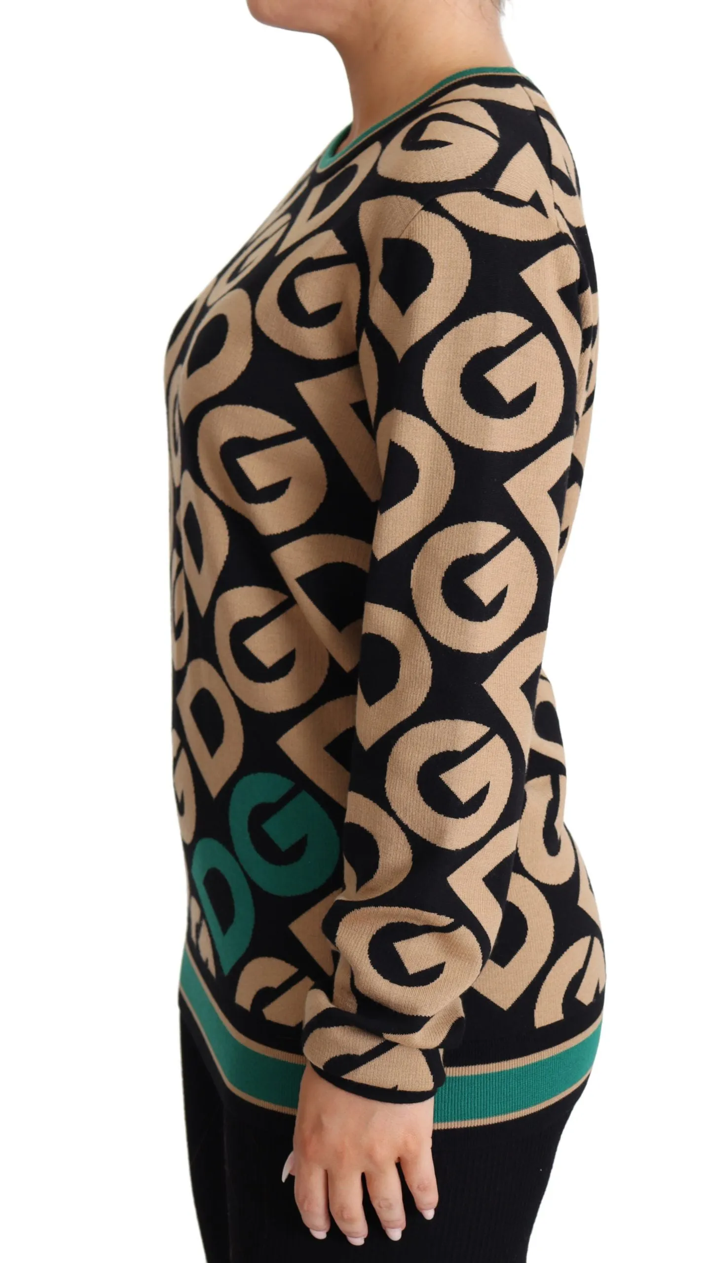 Elegant Multicolor Wool Blend Sweater sold by Louxly product image thumbnail 4