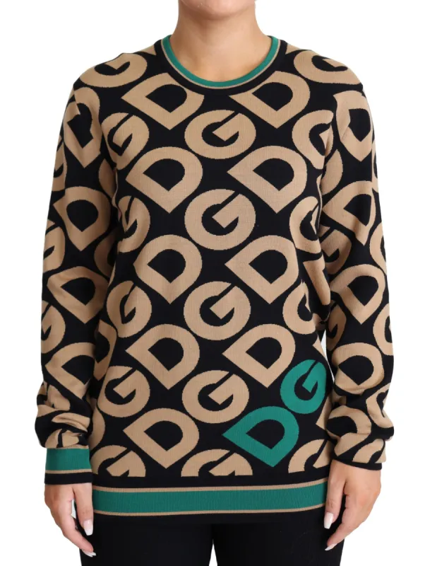 Elegant Multicolor Wool Blend Sweater sold by Louxly