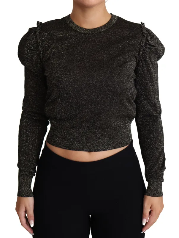 Elegant Cropped Sweater with Logo Detail sold by Louxly