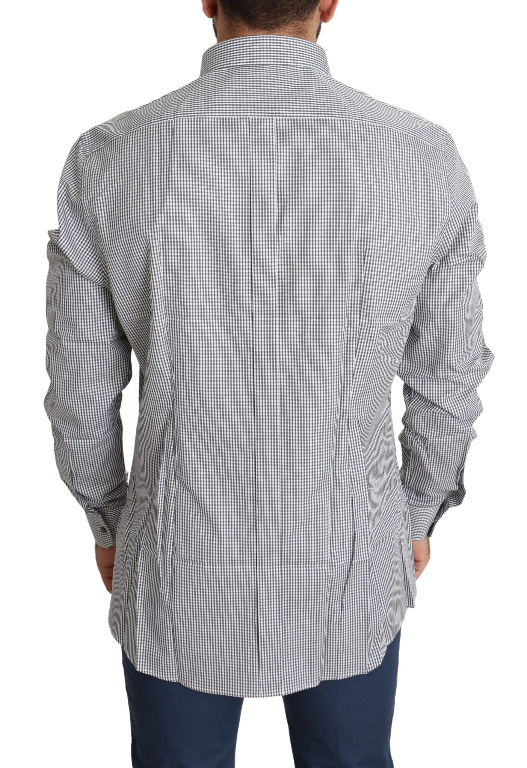 Checkered Slim Fit Cotton Dress Shirt sold by Louxly product image thumbnail 3