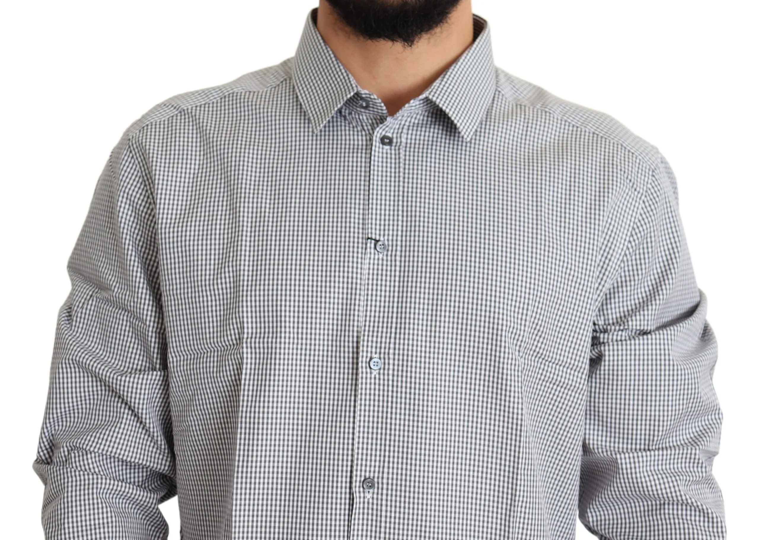 Checkered Slim Fit Cotton Dress Shirt sold by Louxly product image thumbnail 4
