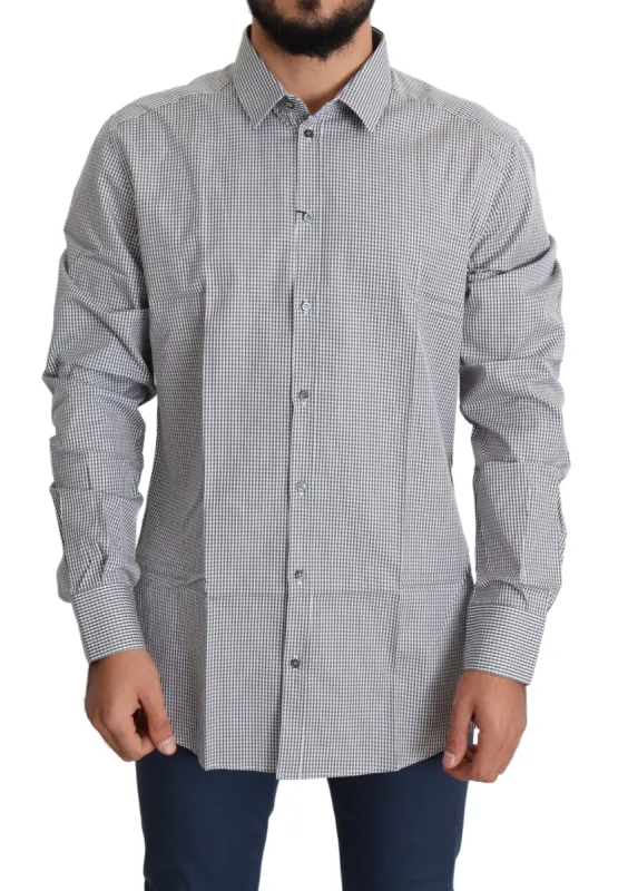 Checkered Slim Fit Cotton Dress Shirt sold by Louxly