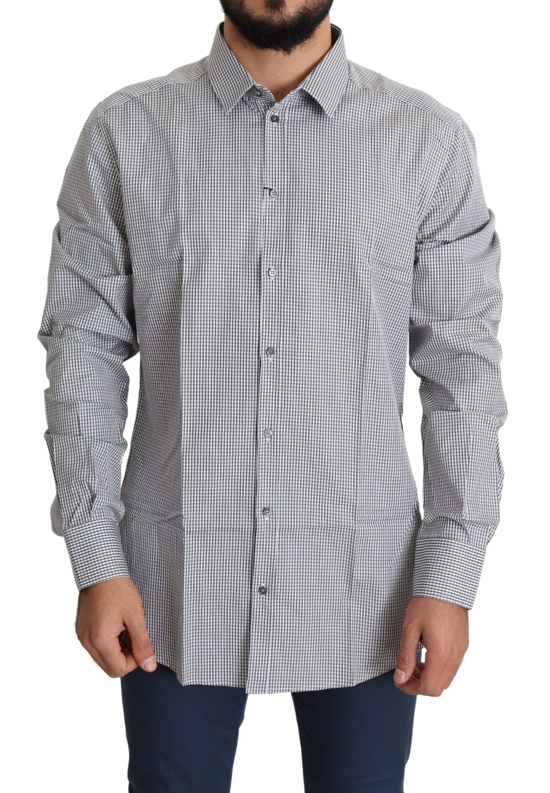 Checkered Slim Fit Cotton Dress Shirt sold by Louxly