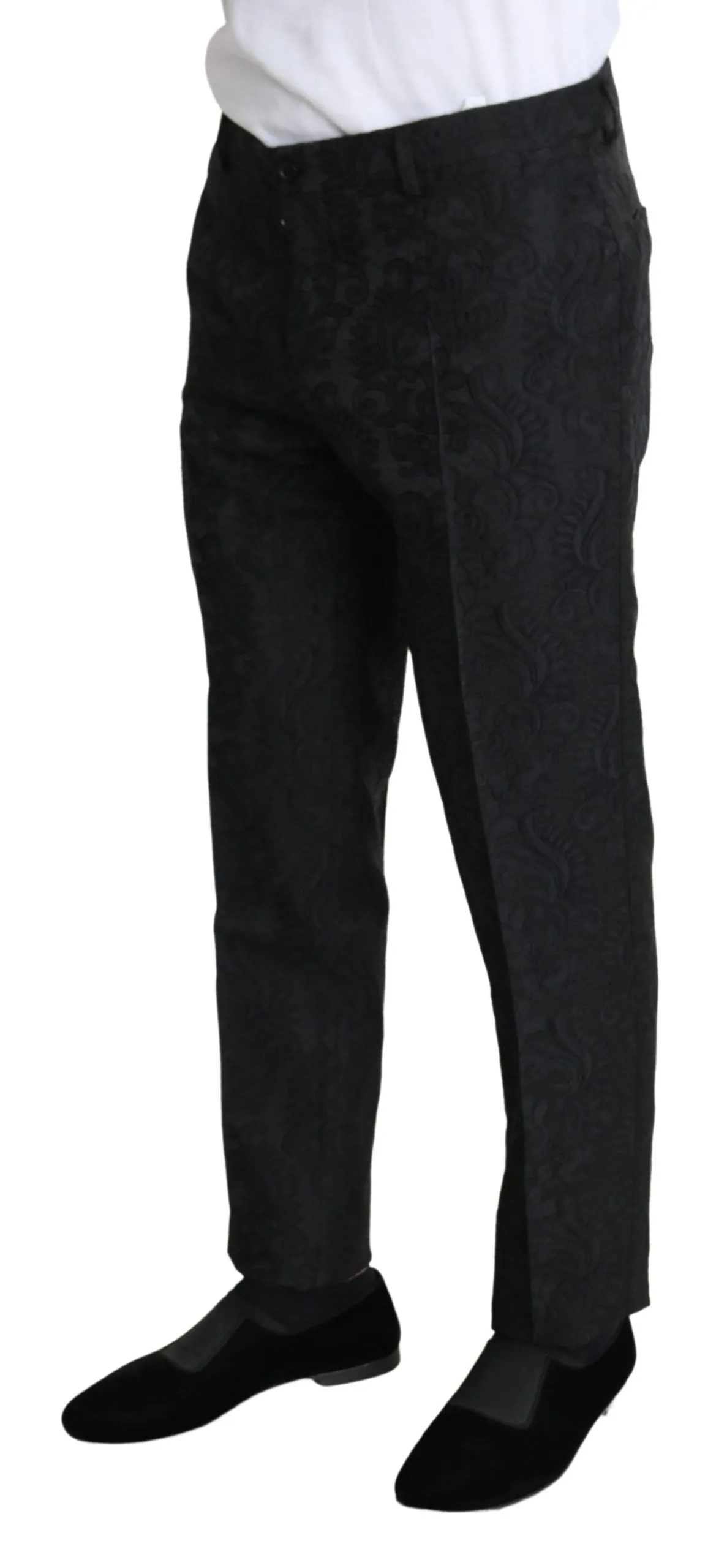 Elegant Floral Brocade Dress Trousers sold by Louxly product image thumbnail 2