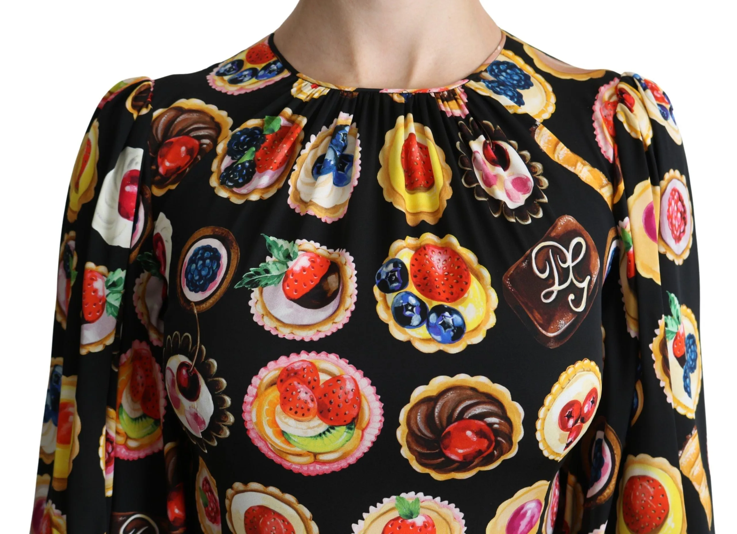 Chic Multicolor Maxi Desserts Print Dress sold by Louxly product image thumbnail 5