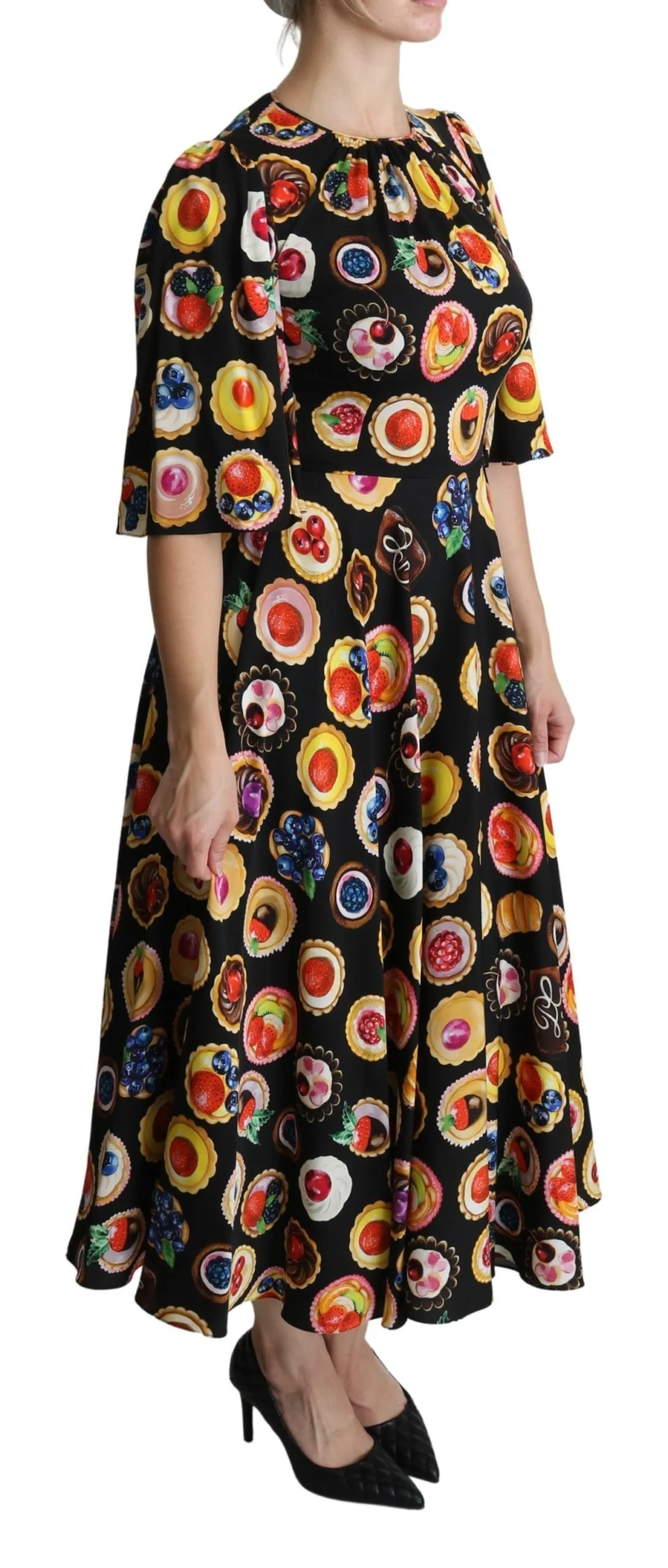 Chic Multicolor Maxi Desserts Print Dress sold by Louxly product image thumbnail 2