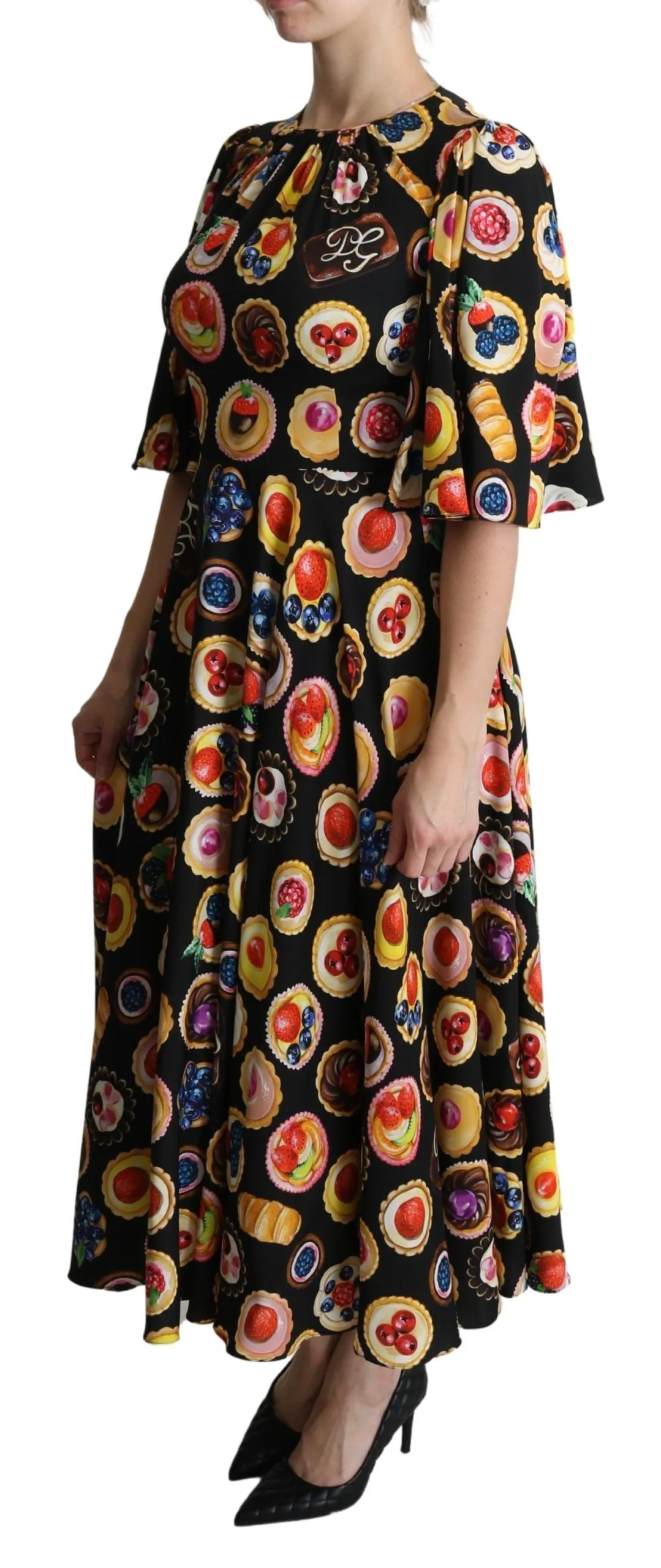 Chic Multicolor Maxi Desserts Print Dress sold by Louxly product image thumbnail 3