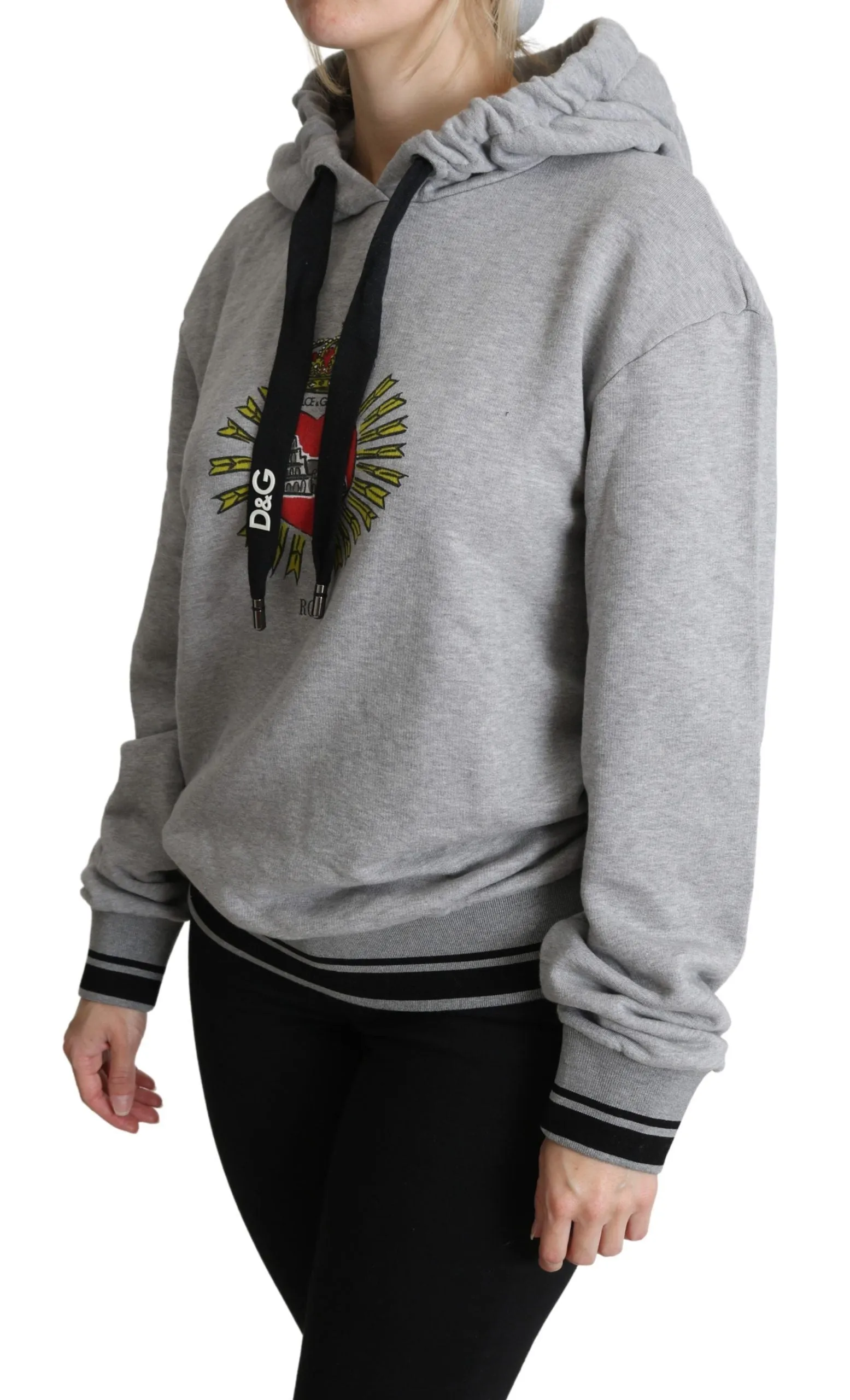Exclusive Hooded Gray Cotton Sweater sold by Louxly product image thumbnail 2