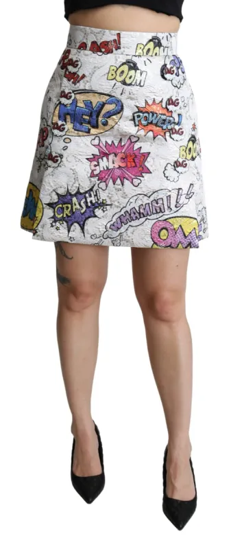 Chic Cartoon Brocade Mini Skirt sold by Louxly