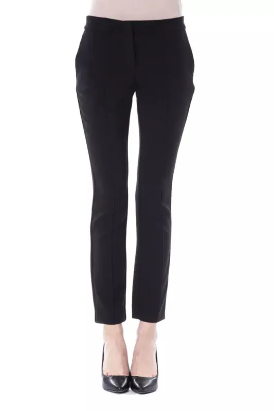 Black Polyester Women Pants sold by Louxly