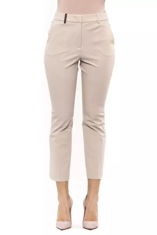 Beige Cotton Women Trouser sold by Louxly