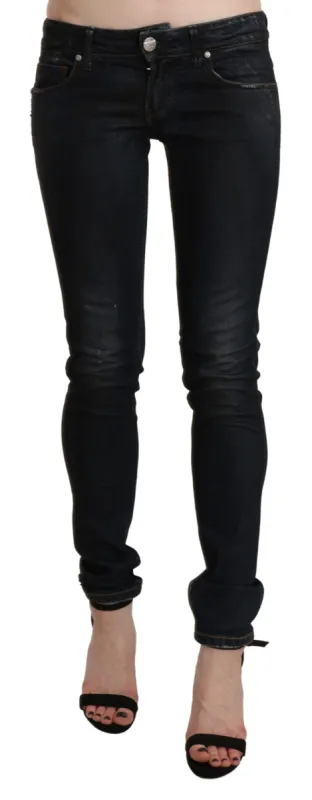 Chic Low Waist Skinny Black Jeans sold by Louxly