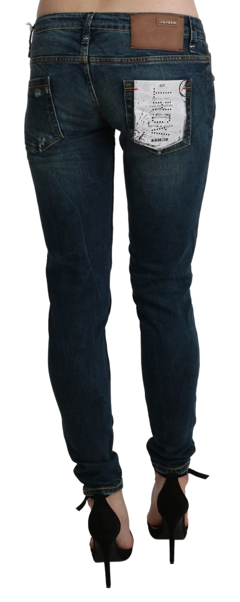 Sleek Low Waist Skinny Denim - Blue Washed sold by Louxly product image thumbnail 3
