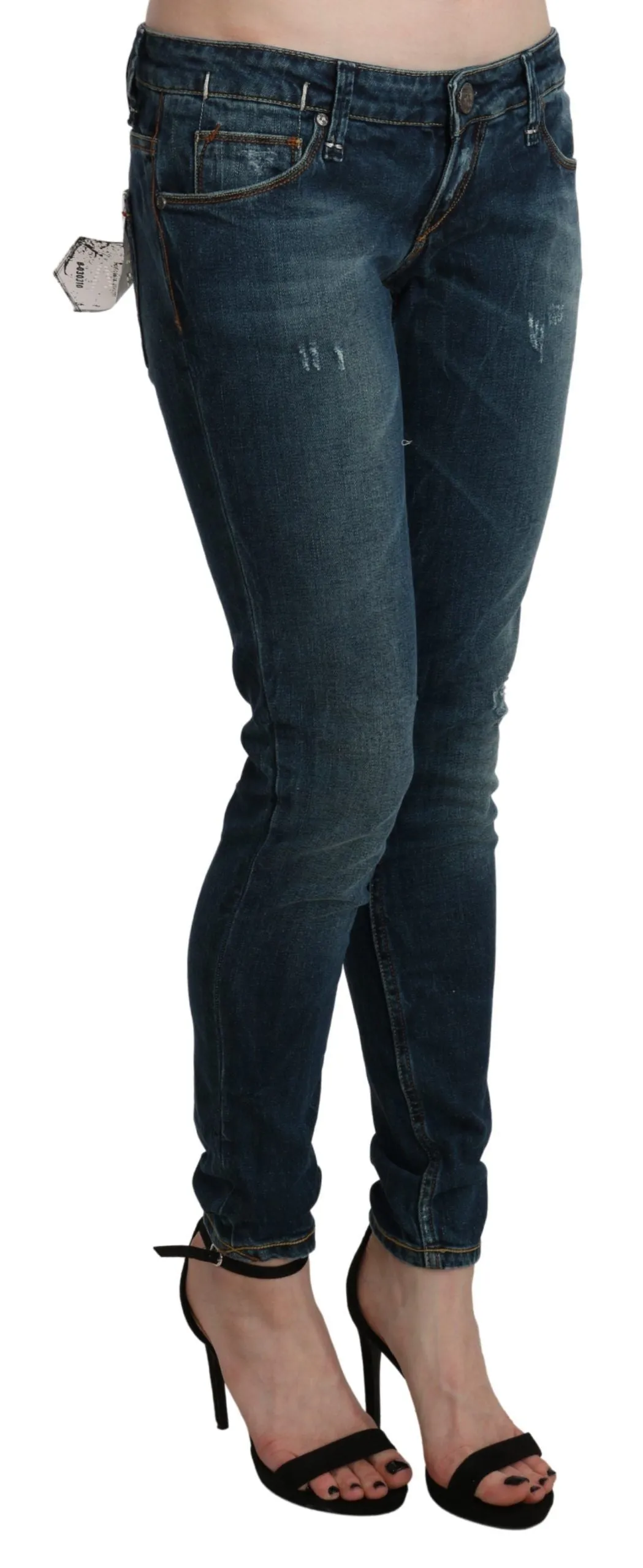 Sleek Low Waist Skinny Denim - Blue Washed sold by Louxly product image thumbnail 4