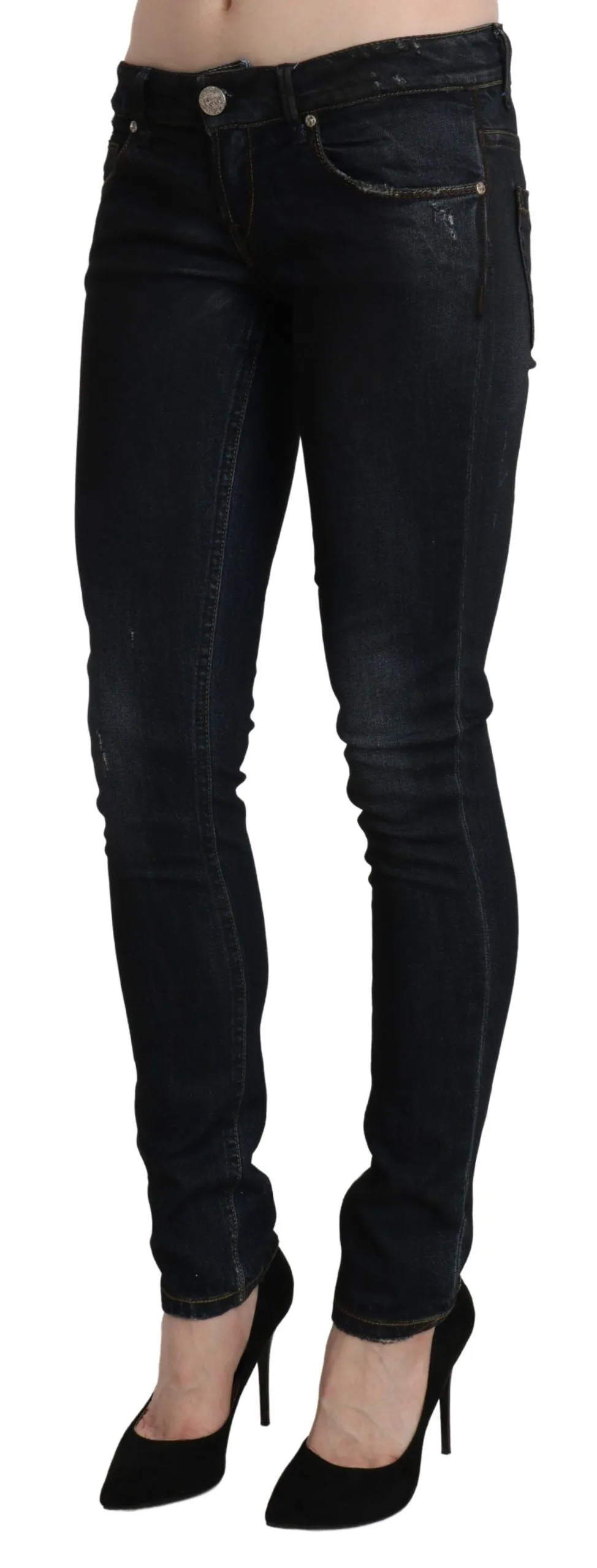 Sleek Black Washed Skinny Jeans sold by Louxly product image thumbnail 2
