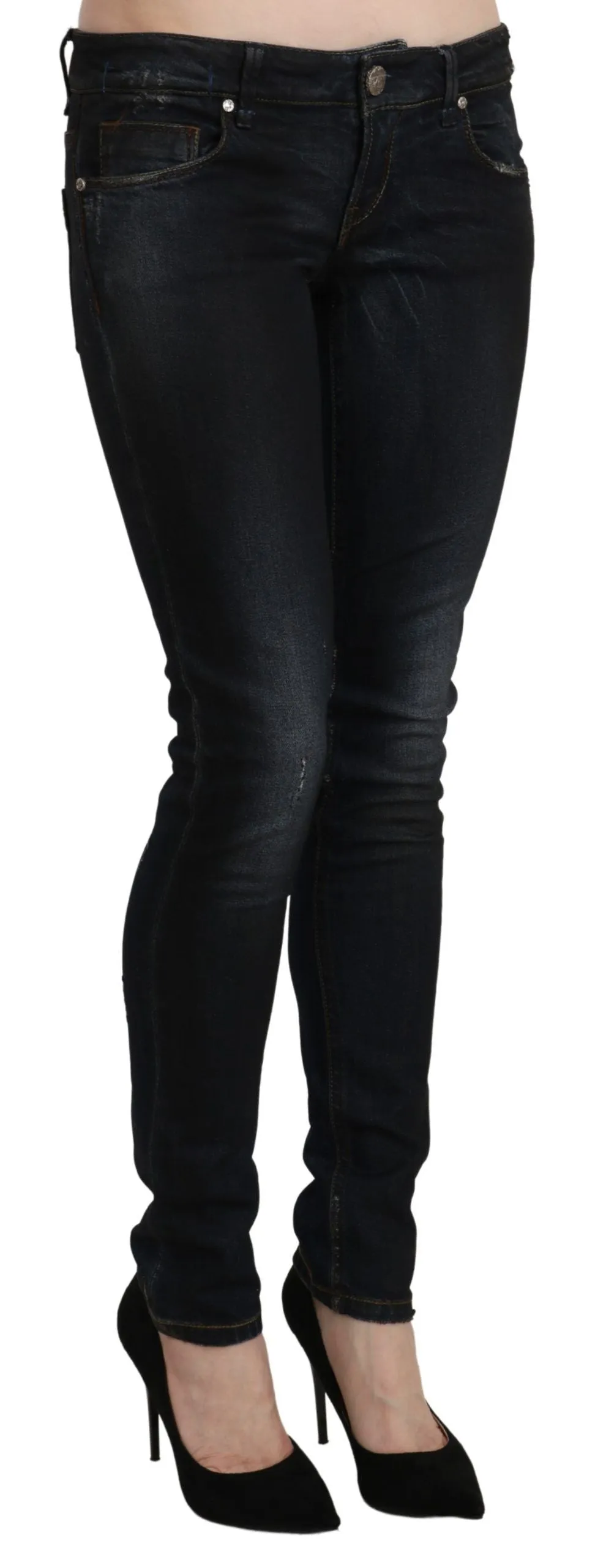 Sleek Black Washed Skinny Jeans sold by Louxly product image thumbnail 4