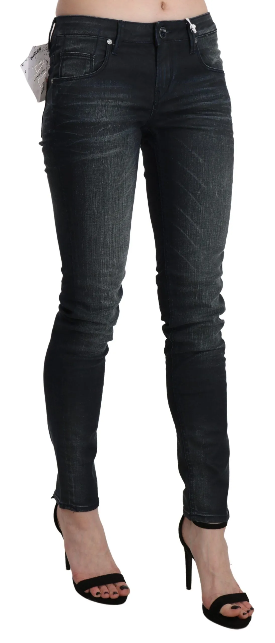 Chic Blue Washed Skinny Denim Jeans sold by Louxly product image thumbnail 4