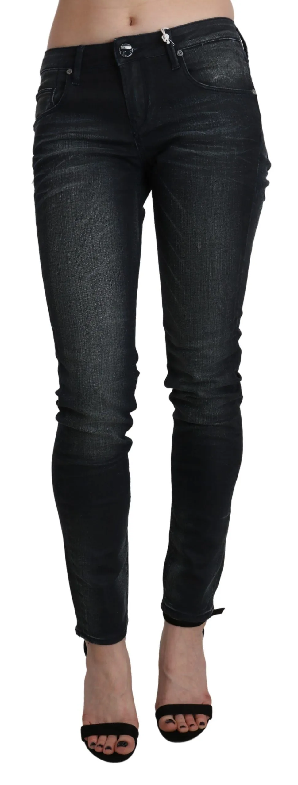 Chic Blue Washed Skinny Denim Jeans sold by Louxly