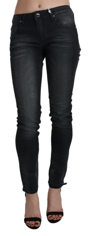 Elegant Low Waist Skinny Black Jeans sold by Louxly