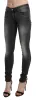 Sleek Low Waist Skinny Denim in Black Wash sold by Louxly