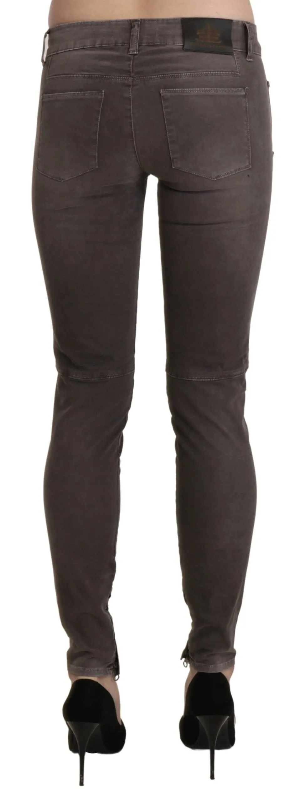 Chic Brown Low Waist Skinny Trousers sold by Louxly product image thumbnail 3