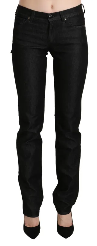 Chic Black Mid Waist Skinny Jeans sold by Louxly