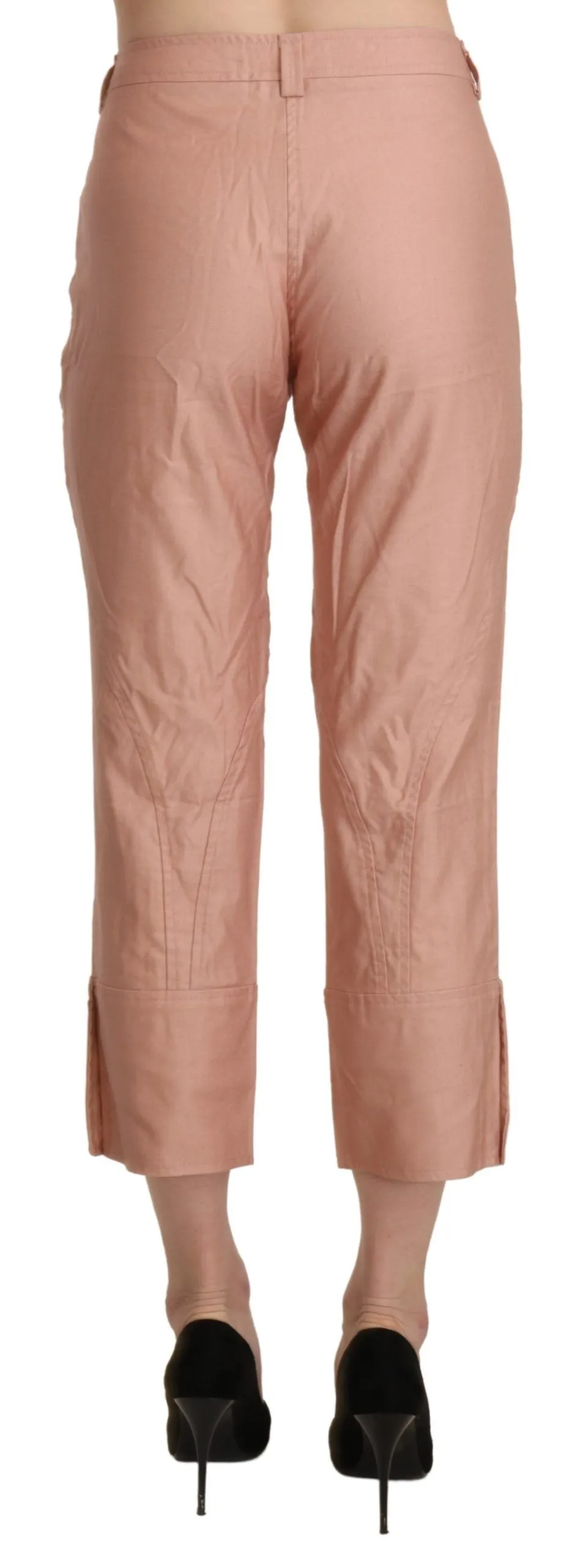 Chic High Waist Cropped Cotton Trousers sold by Louxly product image thumbnail 3