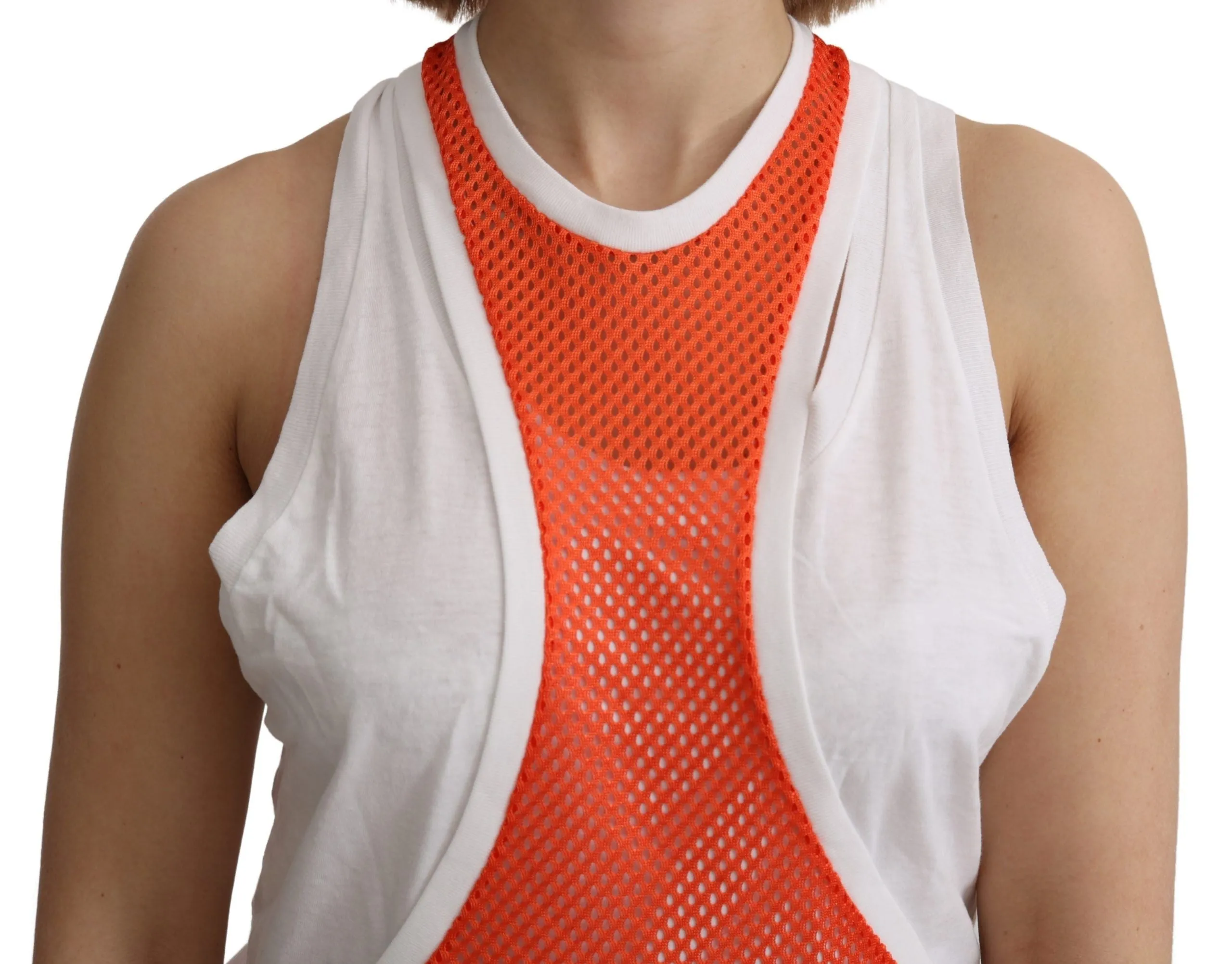 Elegant Sleeveless Cotton Tank in Orange sold by Louxly product image thumbnail 5