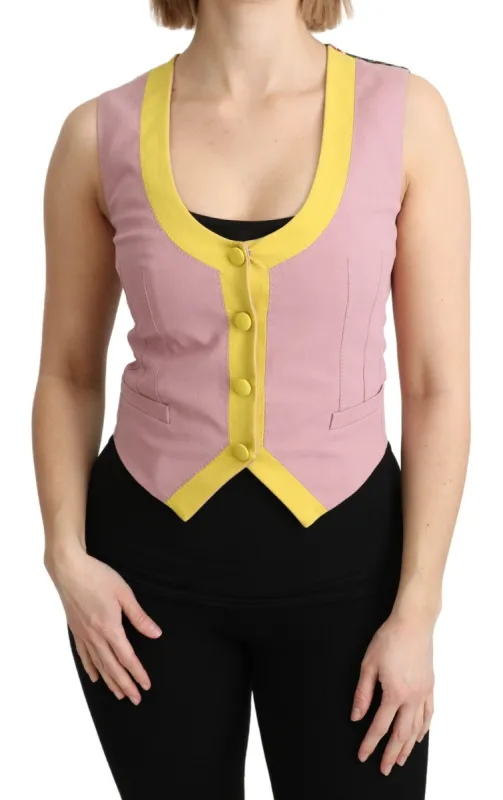 Chic Sleeveless Vest in Pink Hues sold by Louxly