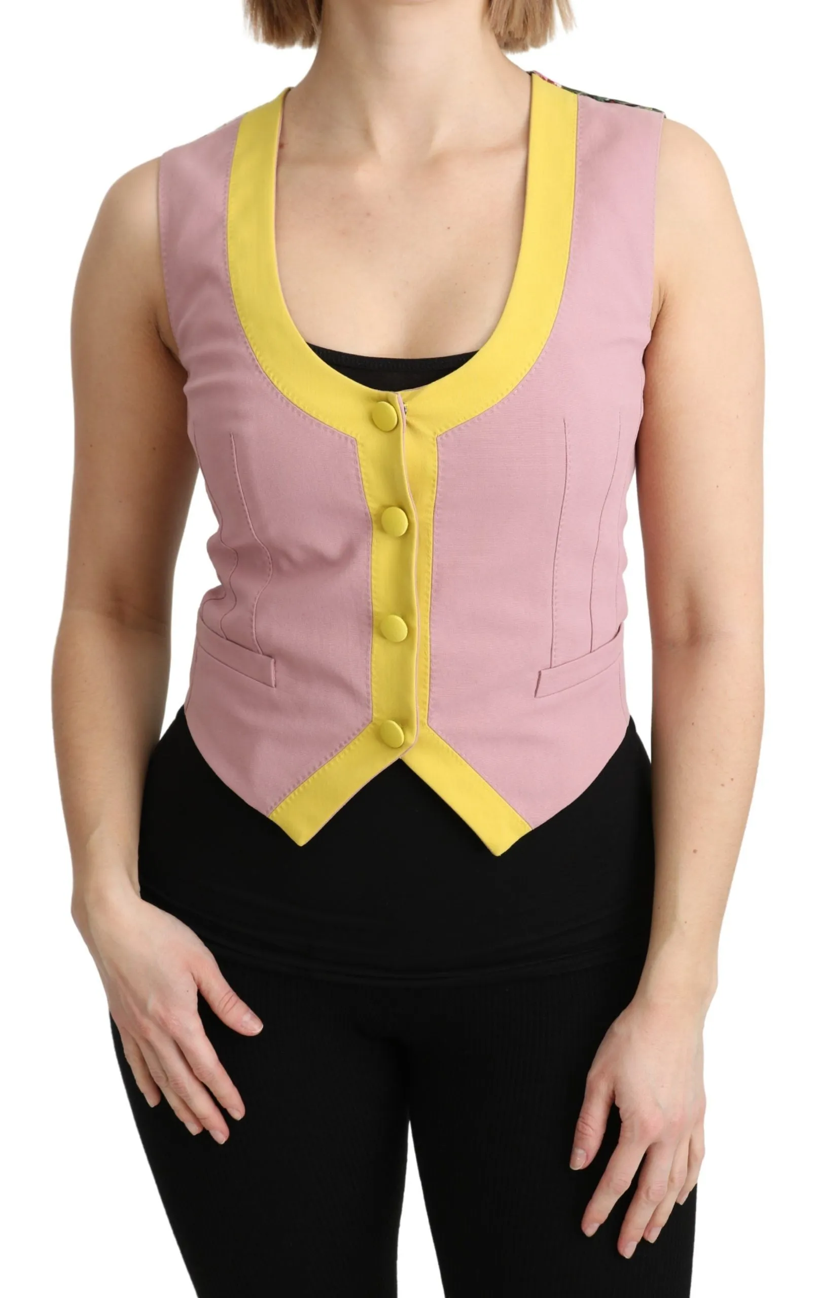 Chic Sleeveless Vest in Pink Hues sold by Louxly
