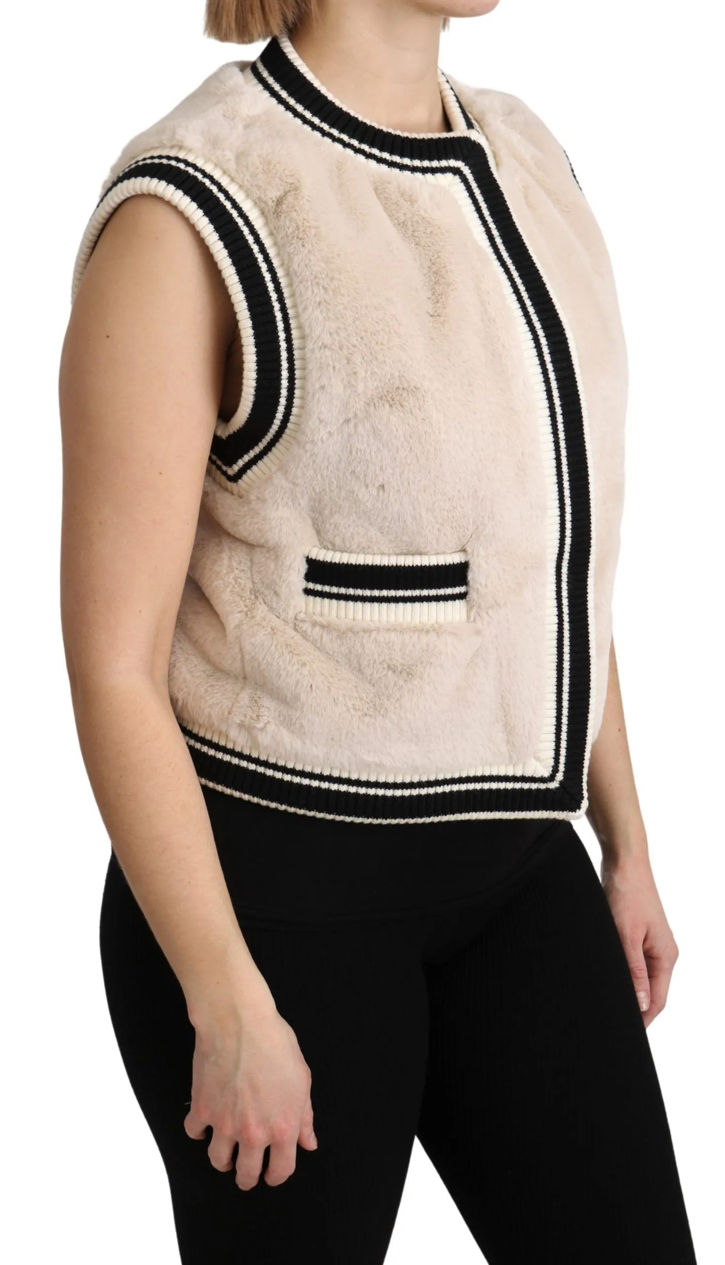 Elegant Sleeveless Faux Fur Vest sold by Louxly product image thumbnail 2