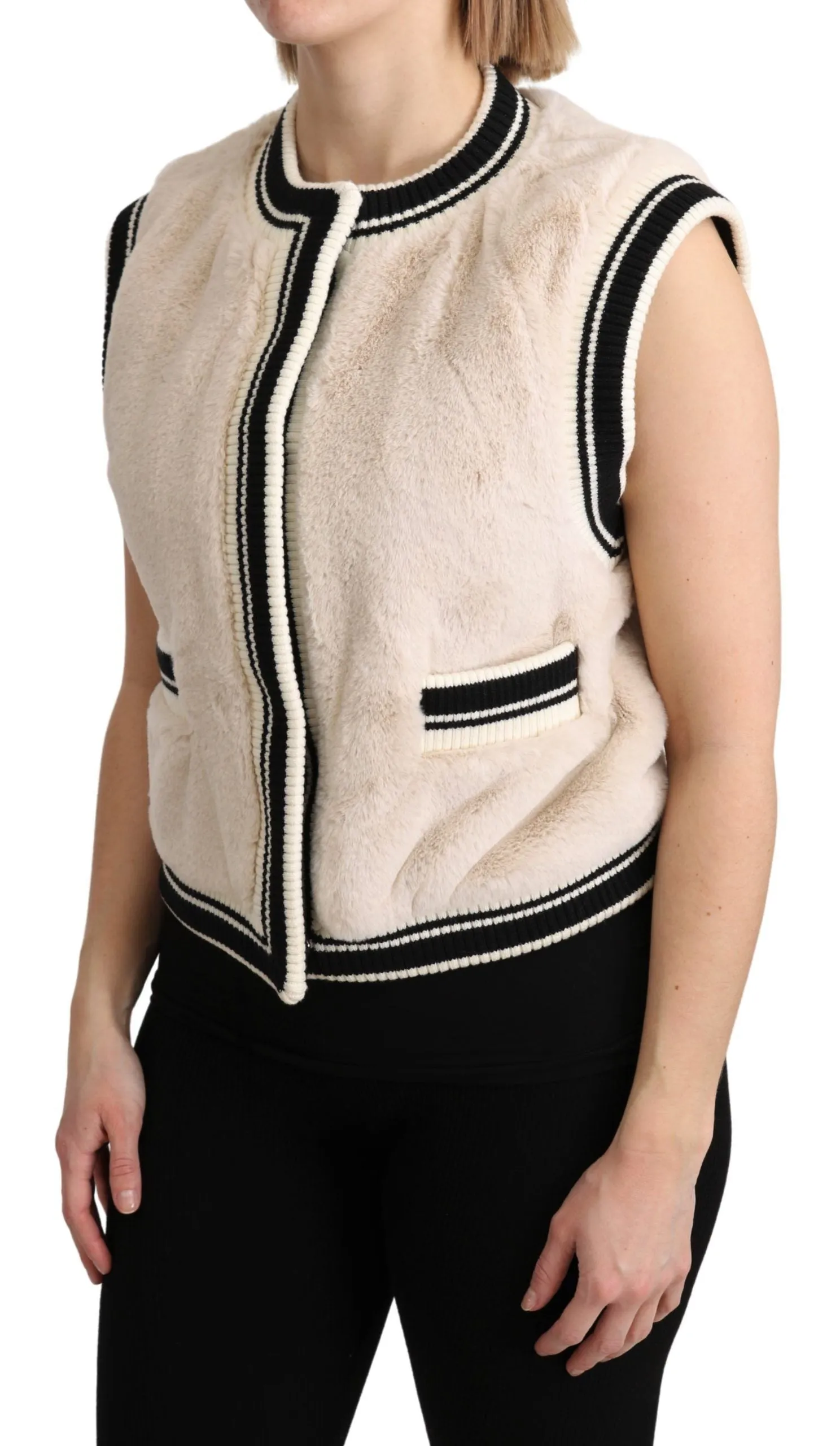 Elegant Sleeveless Faux Fur Vest sold by Louxly product image thumbnail 3